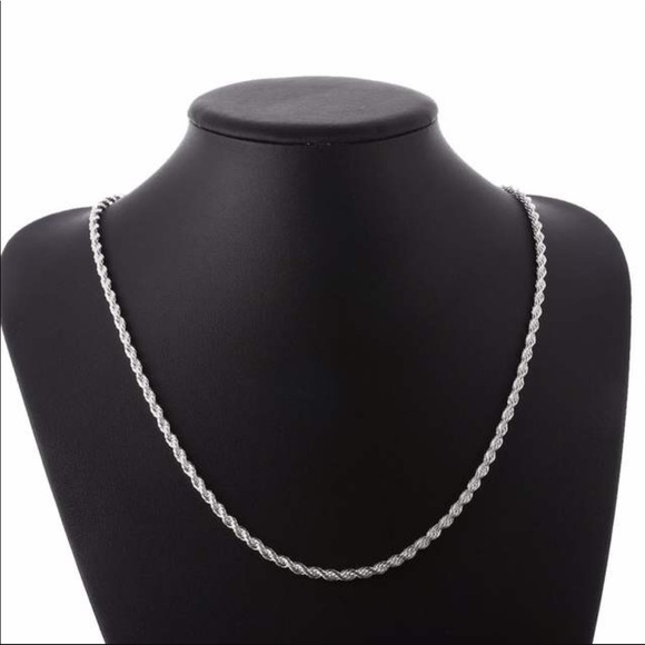 Sterling Silver Rope Necklace - Picture 2 of 7